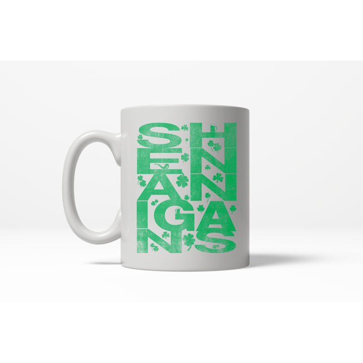 Shenanigans Covered In Clovers Vintage Irish St. Patricks Day Ceramic Coffee Drinking Mug - 11oz Image 1