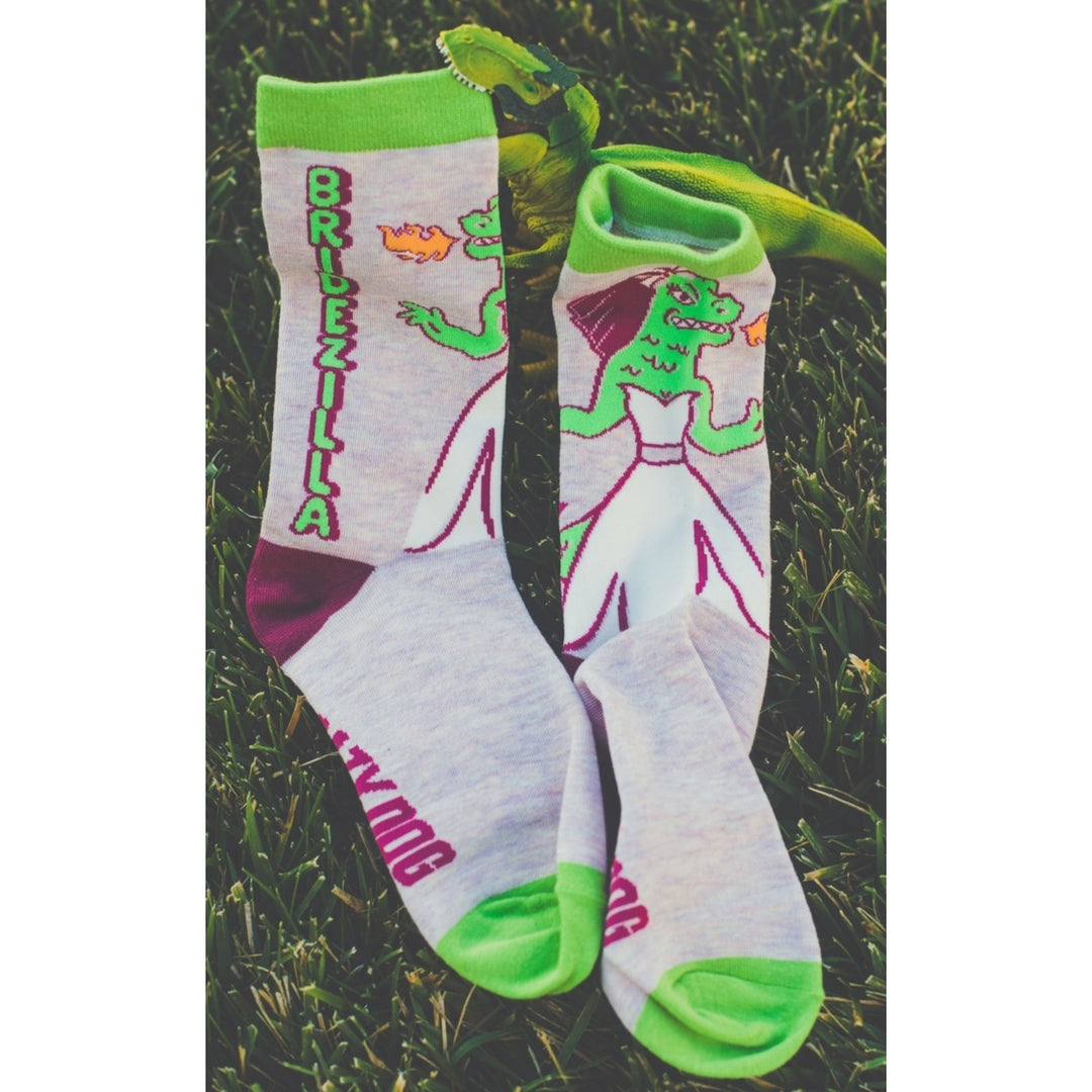 Womens Bridezilla Socks Funny Wedding Day Monster Sarcastic Novelty Footwear Image 8