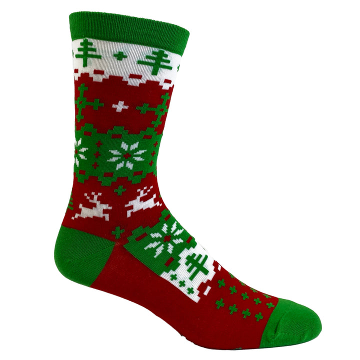 Womens Ugly Christmas Sweater Socks Funny Festive Holiday Xmas Party Novelty Footwear Image 4