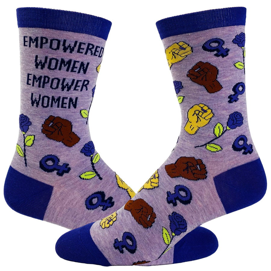 Womens Empowered Women Empower Women Socks Girl Power Novelty Footwear Image 1