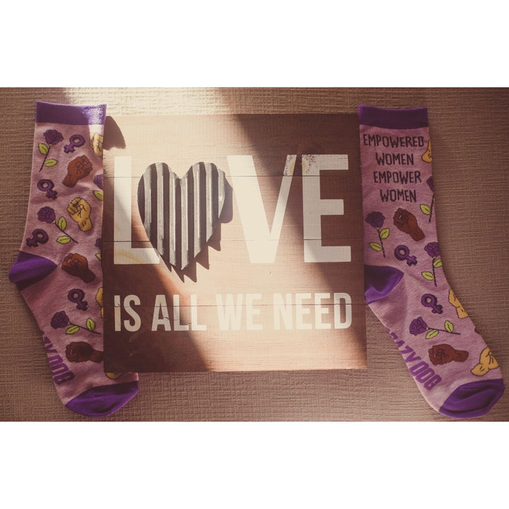 Womens Empowered Women Empower Women Socks Girl Power Novelty Footwear Image 7