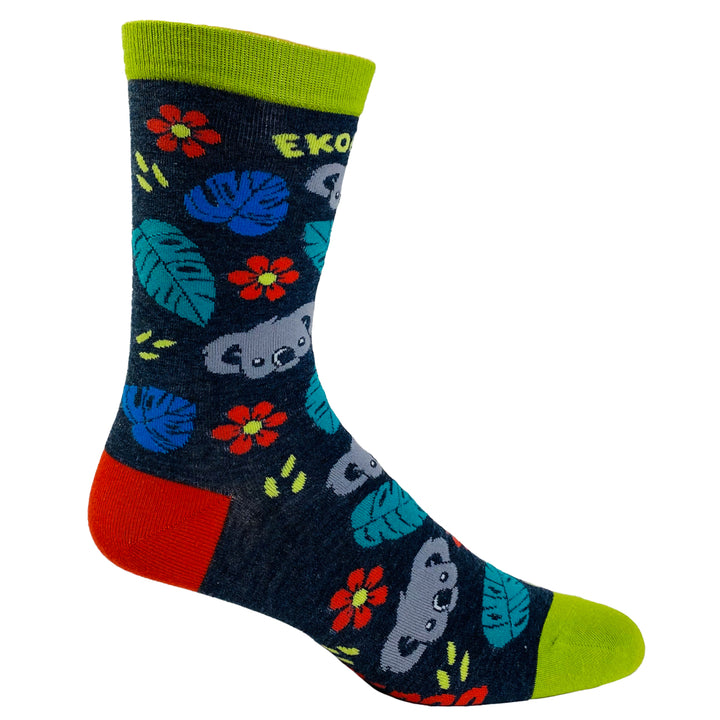 Womens Ekoalaty Socks Funny Equality Koala Bear Promote Peace Novelty Graphic Footwear Image 6