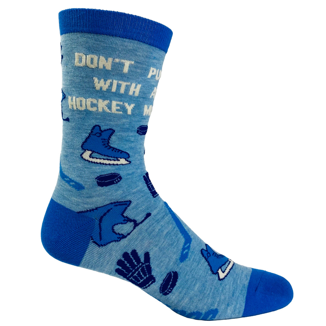 Womens Dont Puck With A Hockey Mom Socks Funny Parenting Adulting Sports Crazy Footwear Image 6