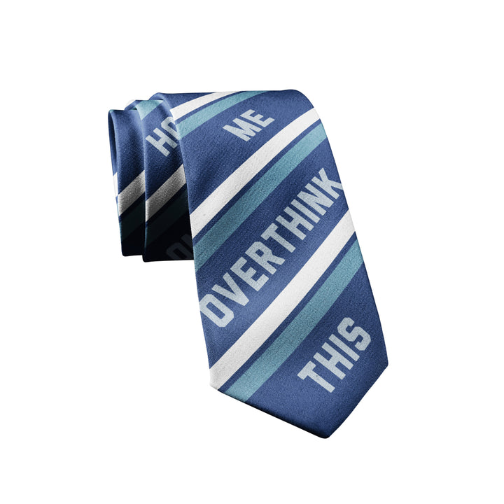 Hold On Let Me Overthink This Necktie Sarcastic Tie Funny Ties for Men Nerdy Neckties Image 2