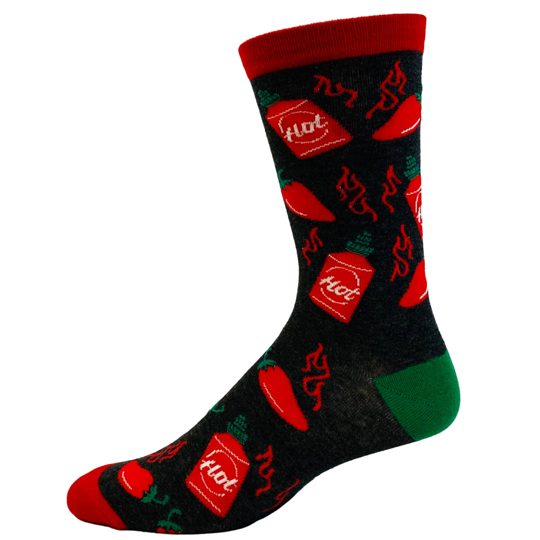 Mens Awesome Sauce Socks Funny Spicy Hot Sauce Lover Graphic Novelty Footwear Image 4