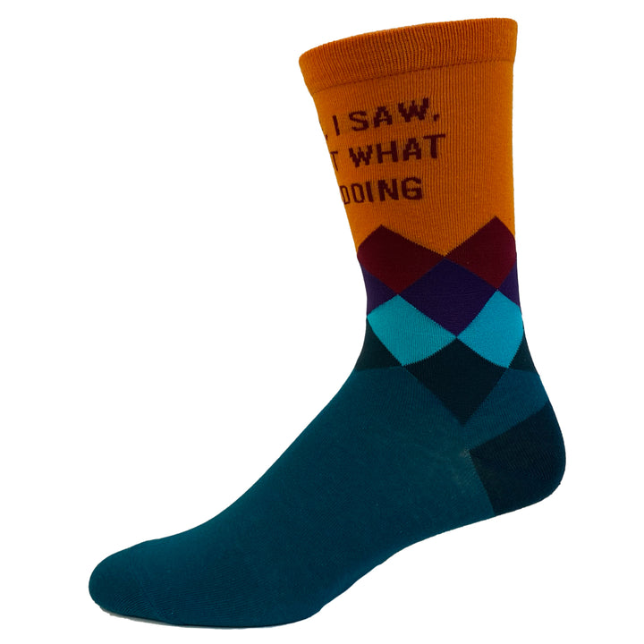 Womens I Came I Saw I Forgot What I Was Doing Socks Funny Introvert Sarcastic Graphic Novelty Footwear Image 4