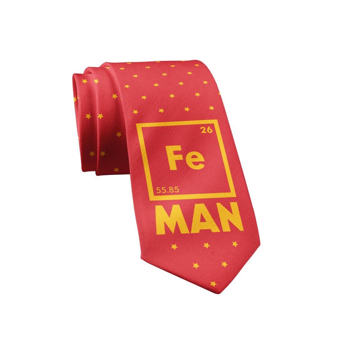 Mens Iron Science Necktie Mens Novelty Neckties Science Teacher Tie Funny Ties Nerdy Fe man Tie Periodic Table Tie Image 1