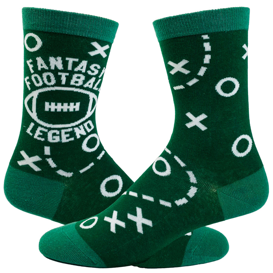 Youth Fantasy Football Legend Socks Funny Nerdy Sports Team Graphic Footwear Image 1