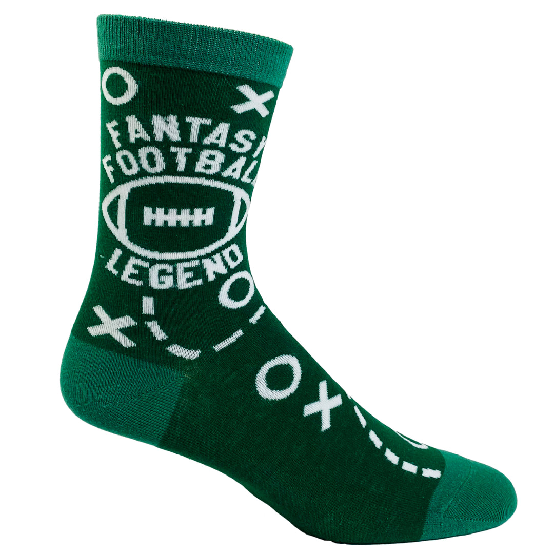 Youth Fantasy Football Legend Socks Funny Nerdy Sports Team Graphic Footwear Image 6