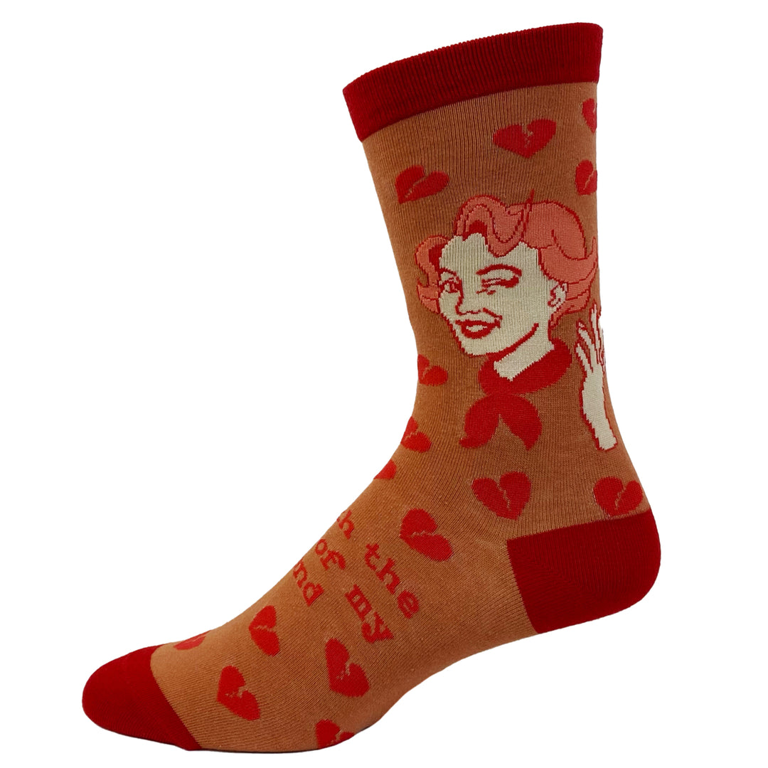 Womens I Want To Kiss You With The Back Of My Hand Socks Funny Sarcastic Slap Footwear Image 4