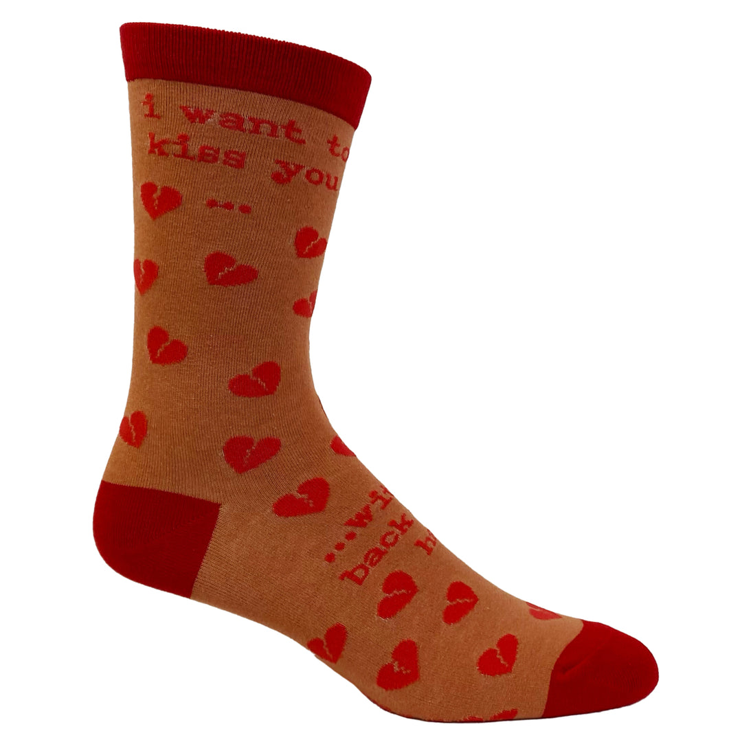 Womens I Want To Kiss You With The Back Of My Hand Socks Funny Sarcastic Slap Footwear Image 6