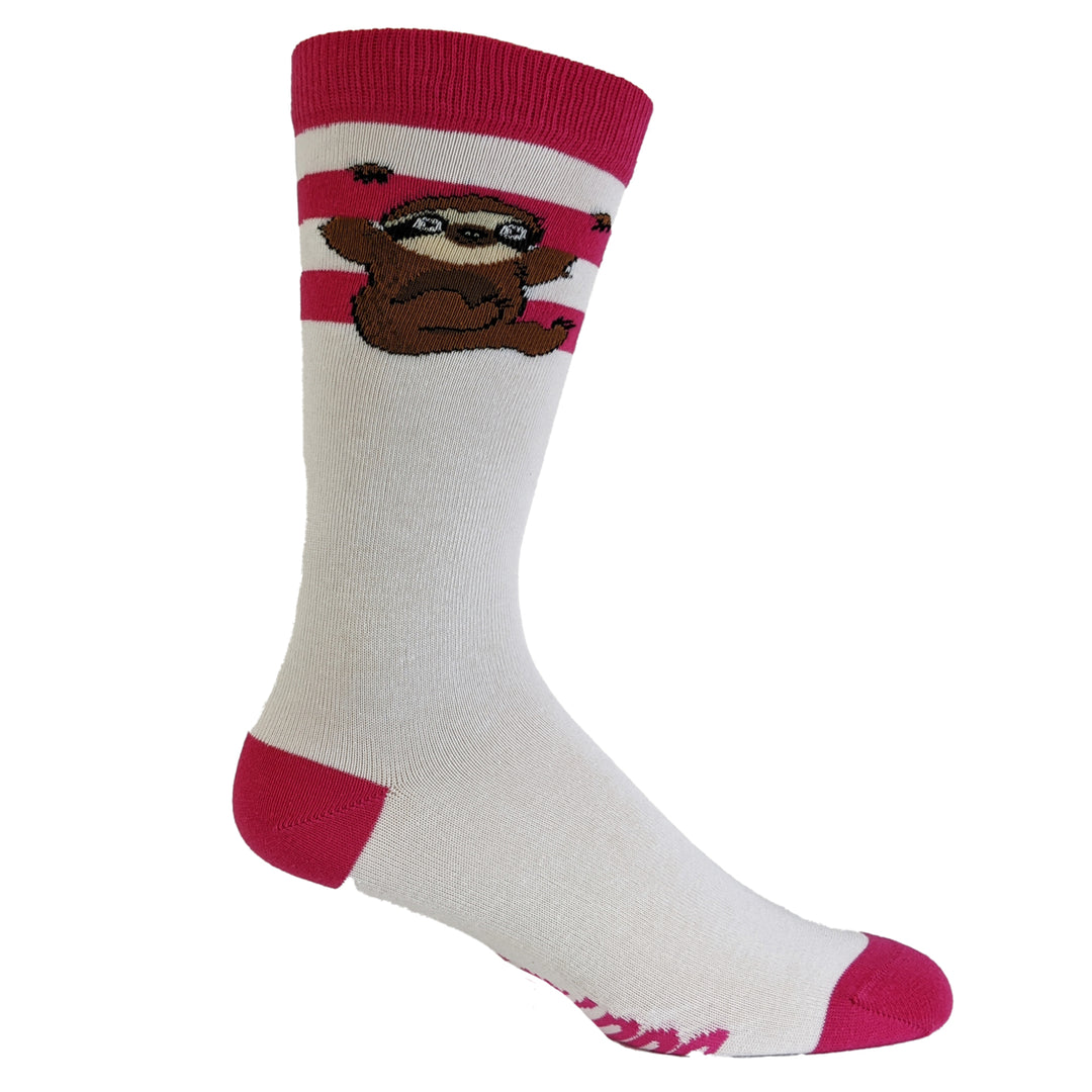 Womens Sloth Socks Funny Lazy Cuddly Animal Slow Zoo Vintage Novelty Footwear Image 6