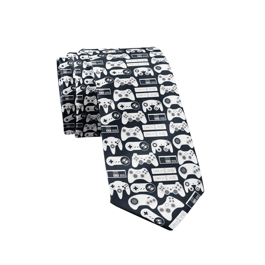 Video Game Controllers Necktie Video Gaming Tie Mens Novelty Neckties Funny Ties for Men Image 1