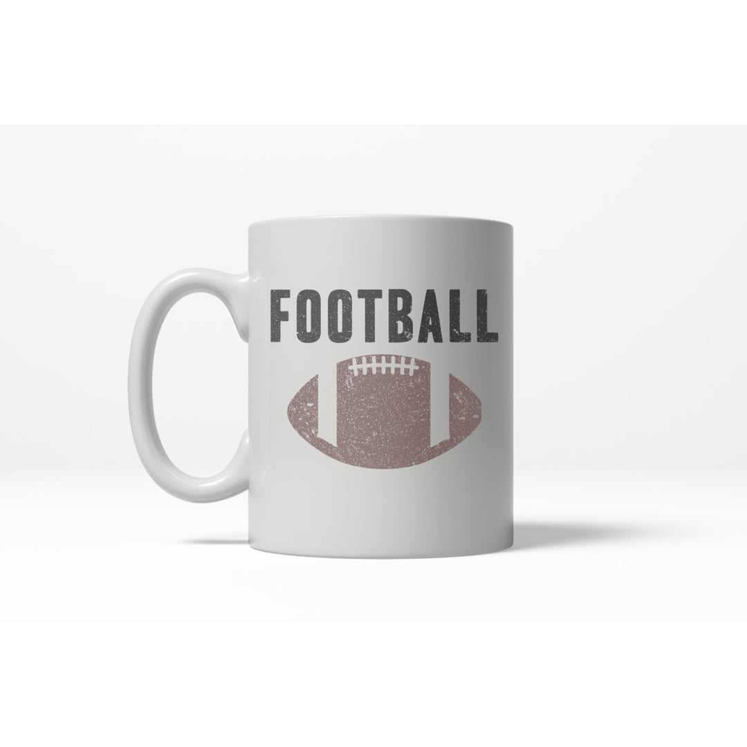 Vintage Football Text Sports Distressed Football Laces Sporty Ceramic Coffee Drinking Mug - 11oz Image 1