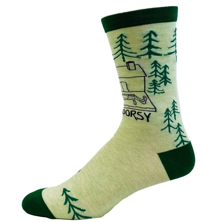 Mens Outdoorsy Socks Funny Camping Forest Woods Nature Novelty Footwear Image 4