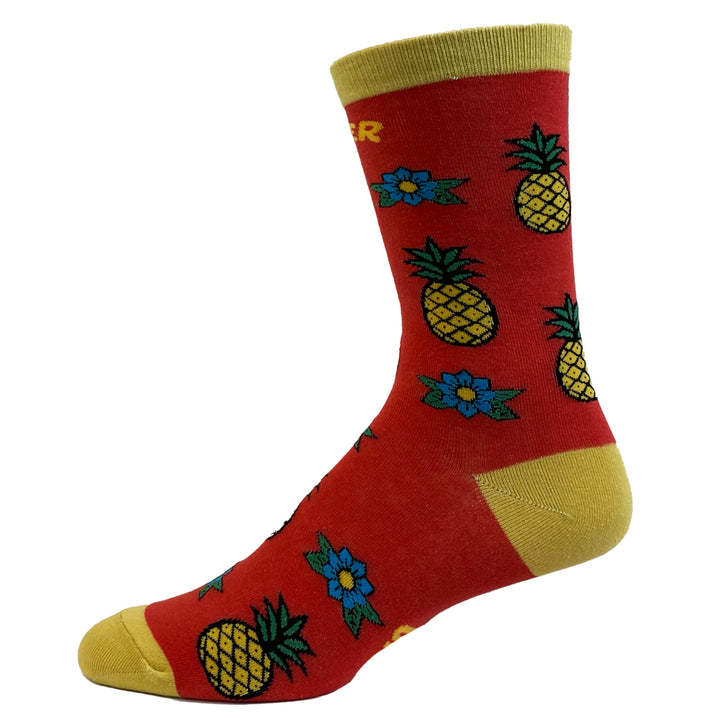 Womens Better Together Hawaiian Pizza Socks Funny Pineapple And Pizza Graphic Novelty Footwear Image 4