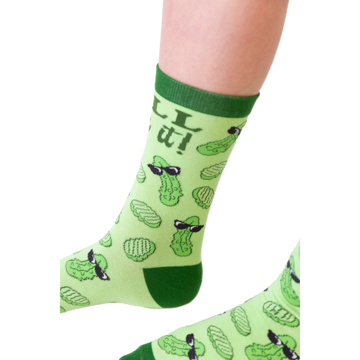 Womens Dill With It Socks Funny Pickles Deal With It Funny Vegetables Graphic Novelty Footwear Image 8