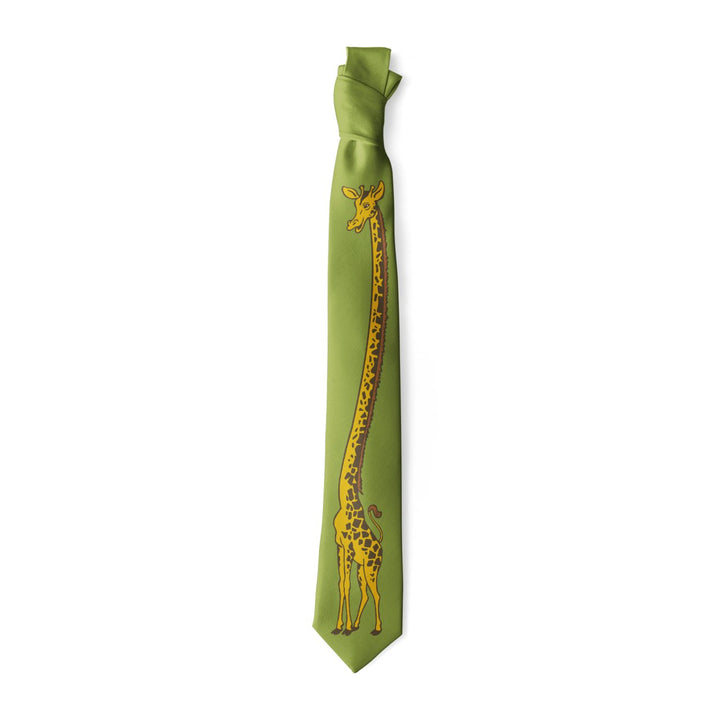 Giraffe Tie Funny Neckties for Men Zoo Tie Mens Novelty Neckties Image 1