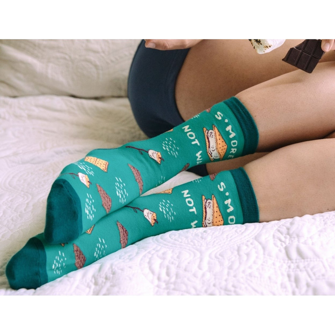 Womens Smores Not Wars Socks Funny Campfire Dessert Treat Summer Graphic Footwear Image 4