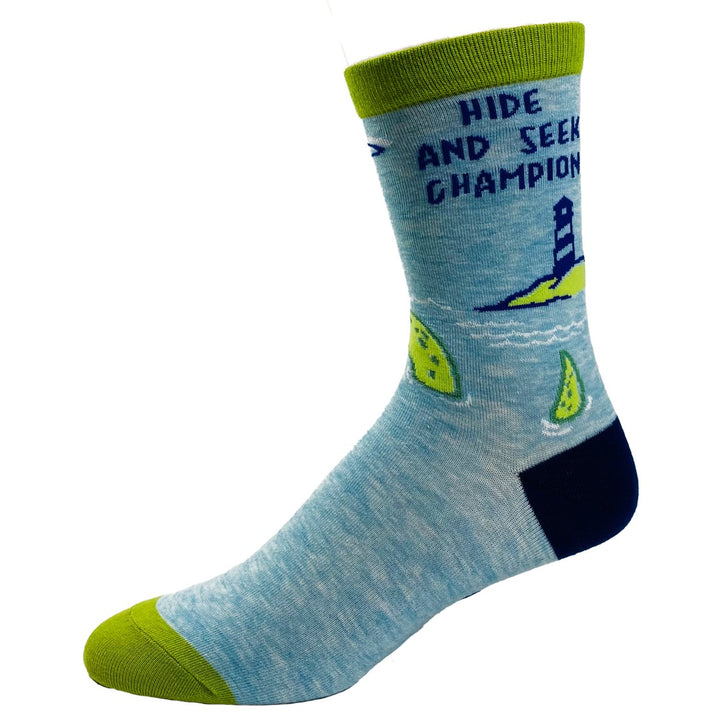 Womens Hide And Seek Champion Socks Funny Loch Ness Monster Novelty Graphic Footwear Image 6