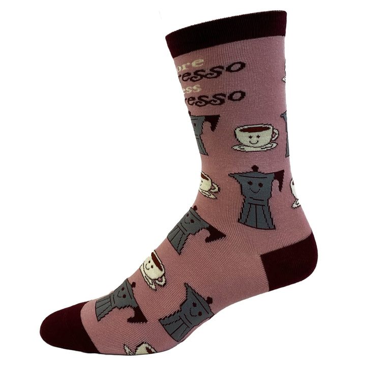 Womens Espresso Depresso Socks Funny Cute Coffee Cup Pot Graphic Novelty Footwear Image 6