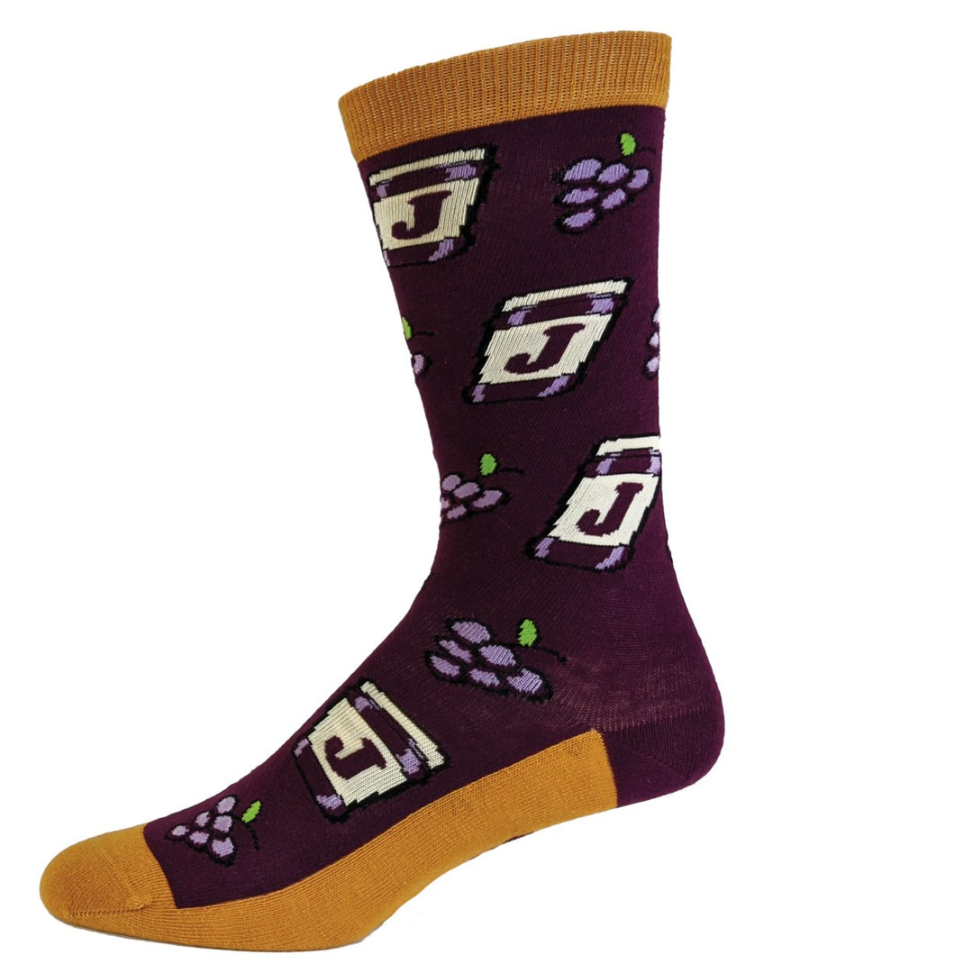 Womens Peanut Butter And Jelly Socks Funny Lunch Jam Sandwich Graphic Novelty Vintage Footwear Image 4