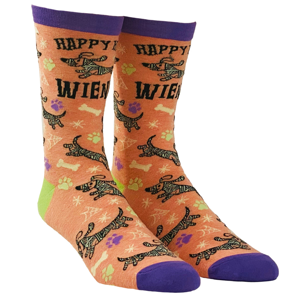 Womens Happy Hallowiener Socks Funny Halloween Pet Dog Puppy Dachshund Lover Footwear Image 2