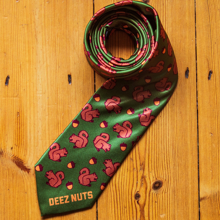 Deez Nuts Necktie Funny Ties for Men Squirrel Tie Mens Novelty Neckties Image 2