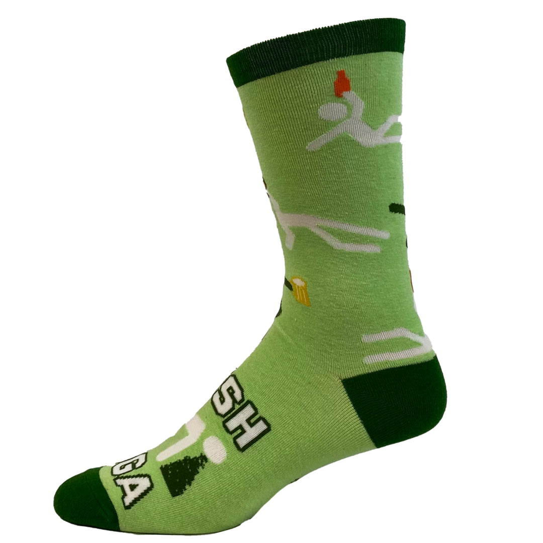 Mens Irish Yoga Socks Funny St. Patricks Day Drinking Party Novelty Footwear Image 4