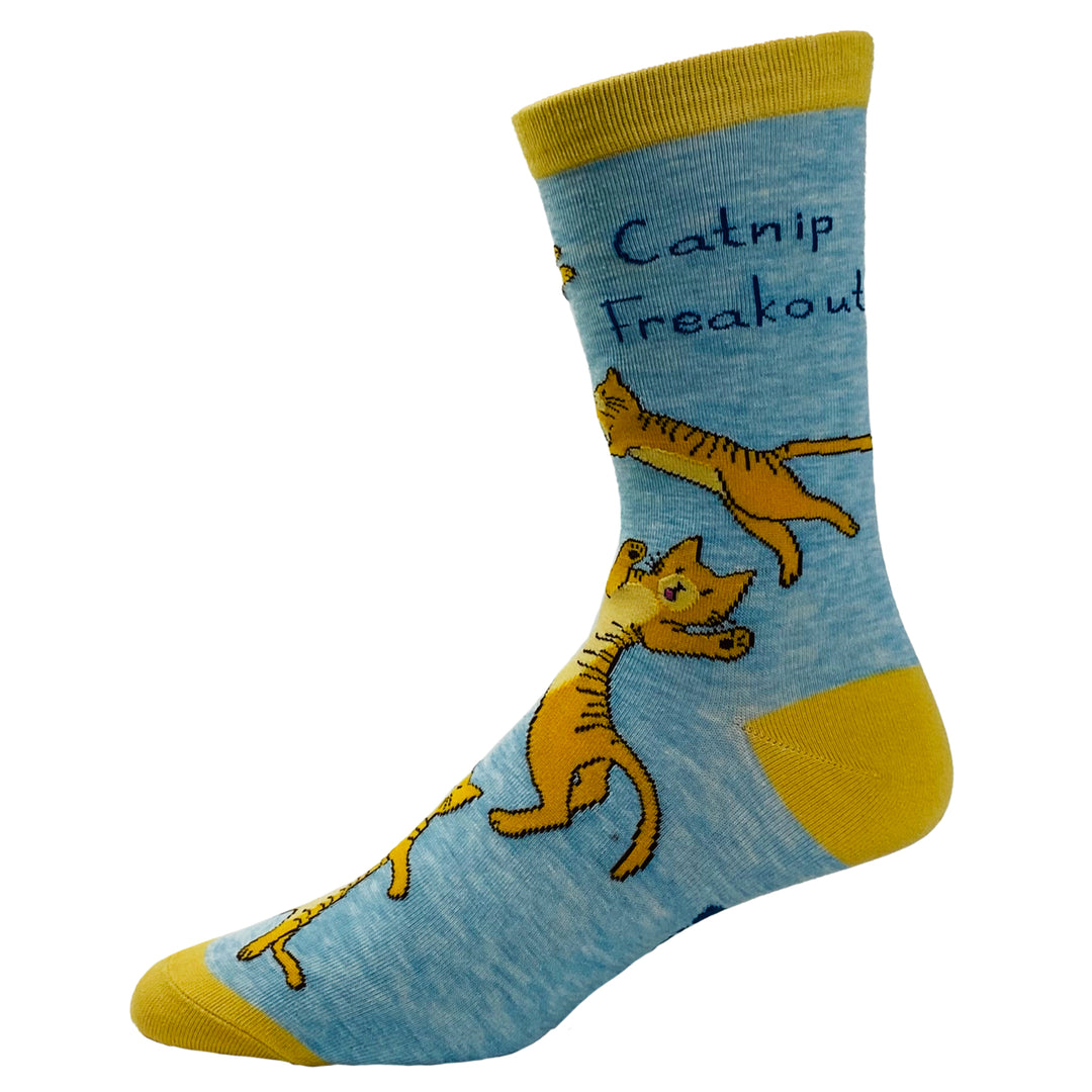 Womens Catnip Freakout Socks Funny Pet Kitty Cat Animal Lover Crazy Cat Lady Footwear Image 4