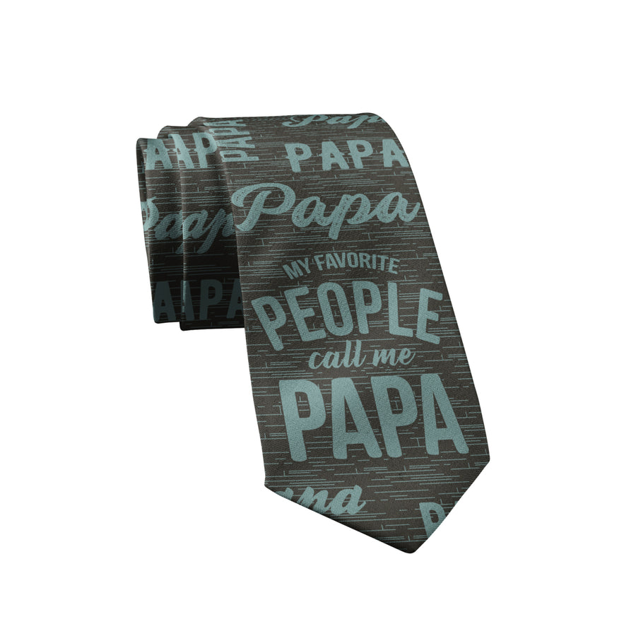 My Favorite People Call me Papa Necktie Funny Ties Mens Novelty Neckties for Papa Image 1