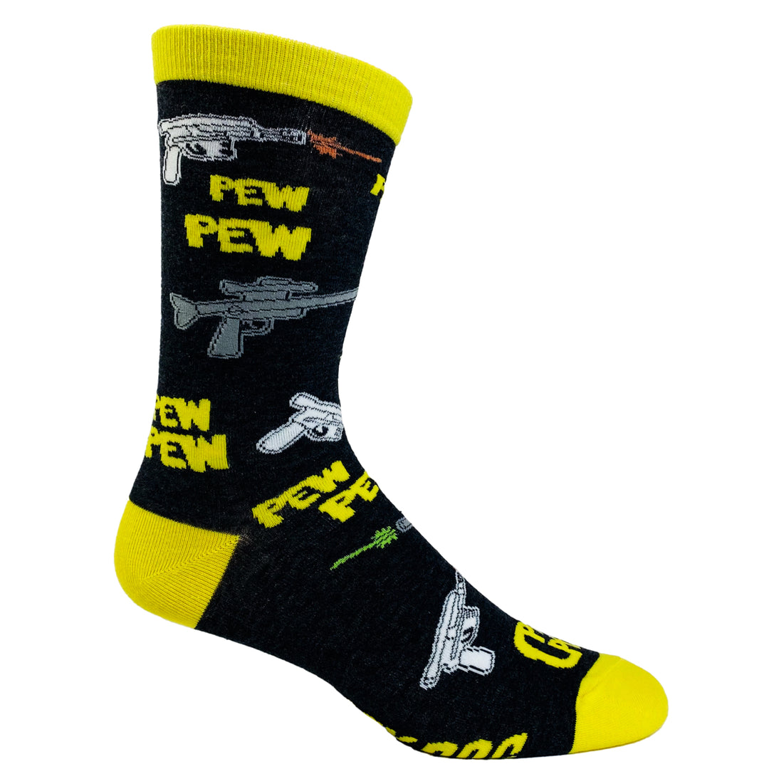 Mens Pew Pew Socks Funny Lasers Sci Fi Novelty Fantasy Nerdy Video Game Footwear Image 6