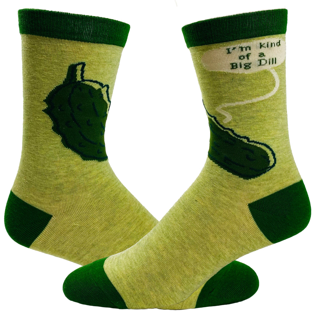 Youth I'm Kind of A Big Dill Socks Funny Pickle Graphic Novelty Footwear Image 1