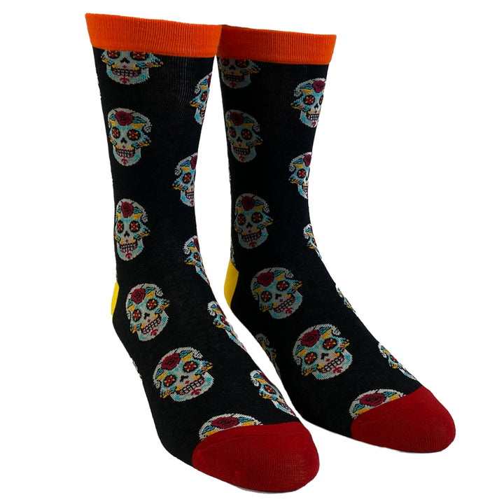 Womens Sugar Skull Socks Funny Day Of The Dead Mexico Graphic Novelty Footwear Image 2