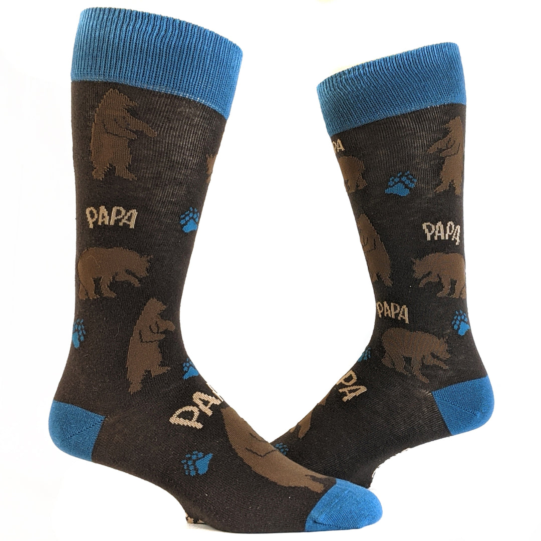 Mama and Papa Bear Sock Set Funny Mens and Womens Sock Combo For Parents Image 4