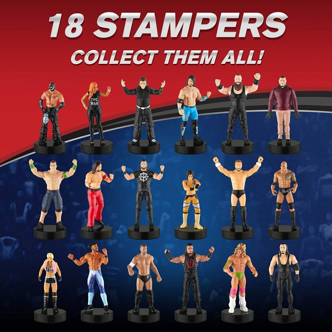 WWE Wrestler Stampers 5pk The Rock Mysterio Becky Lynch Ultimate Warrior PMI International Image 4