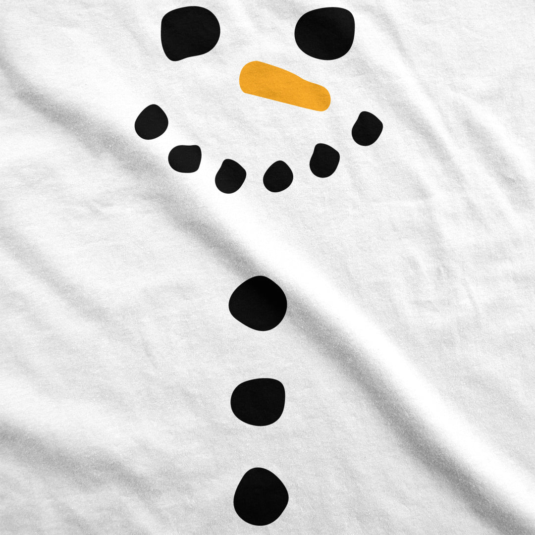 Maternity Snowman Buttons Funny Pregnancy Bump Tee Cute Christmas T shirt Image 4