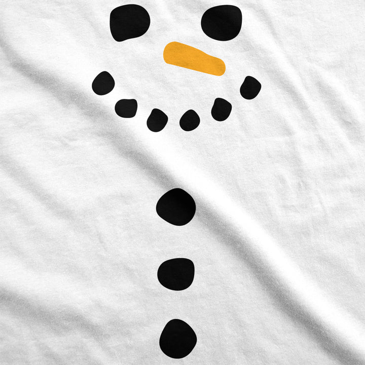 Maternity Snowman Buttons Funny Pregnancy Bump Tee Cute Christmas T shirt Image 4