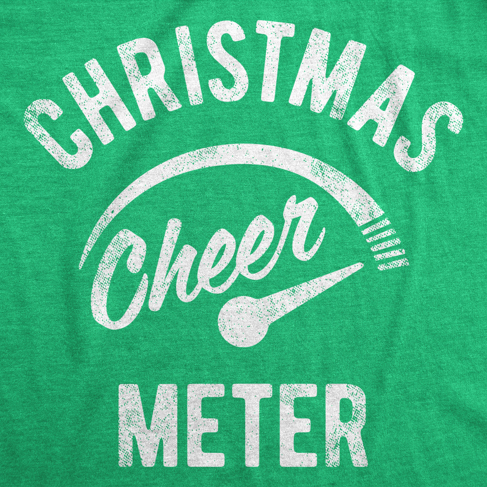 Mens Christmas Cheer Meter Tshirt Funny Holiday Xmas Party Graphic Tee Image 2