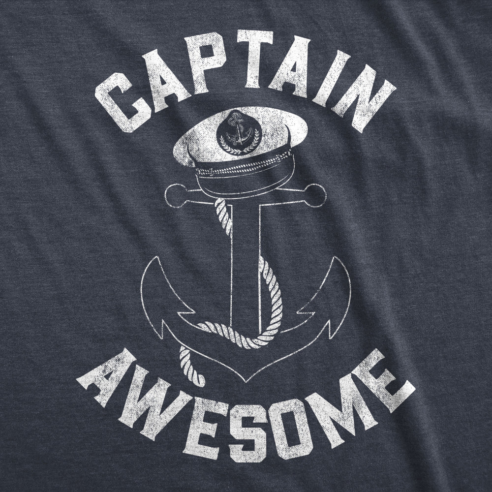 Mens Captain Awesome Tshirt Funny Sarcastic Boating Tee Image 2