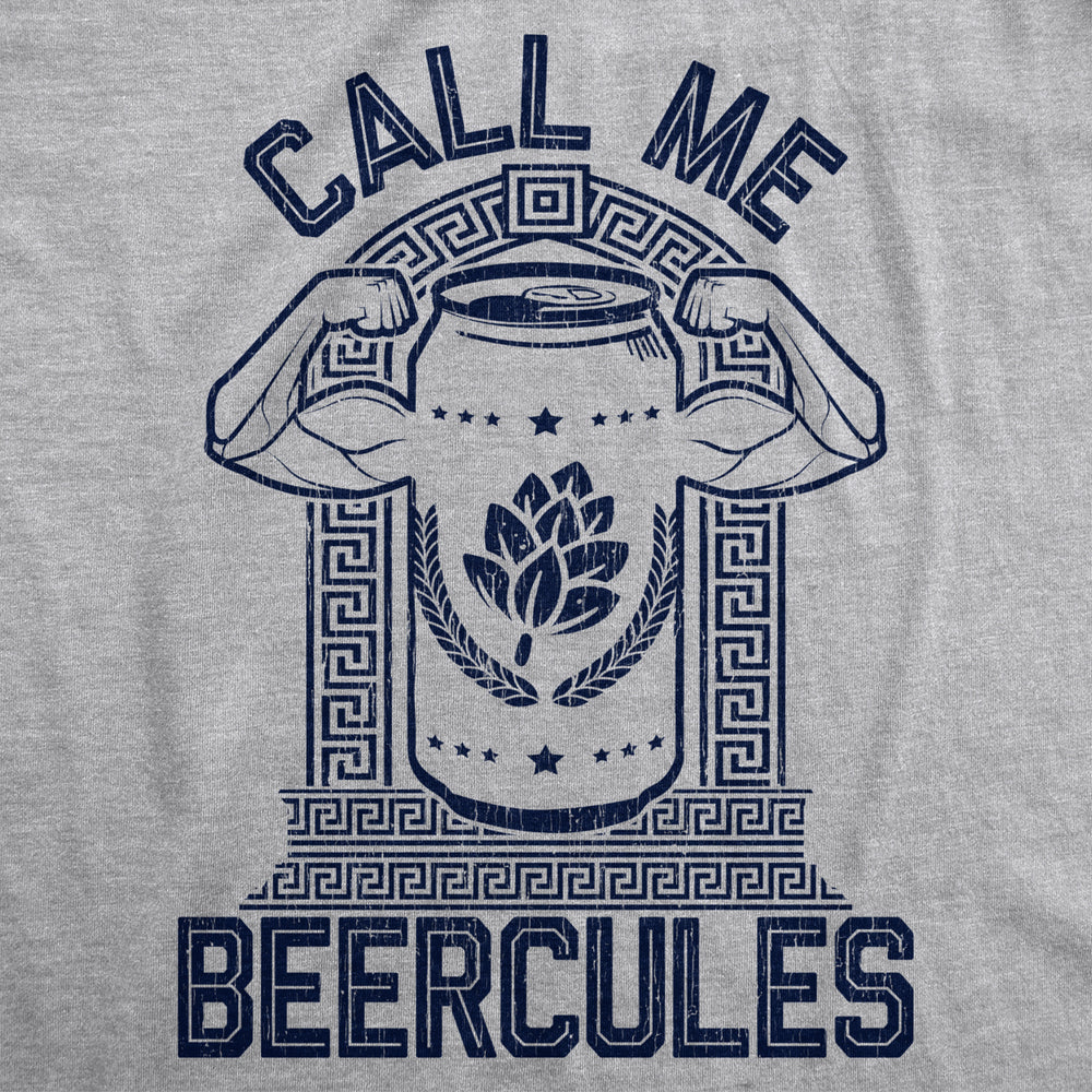 Mens Fitness Tank Call Me Beercules Tanktop Funny Drinking Workout Novelty Shirt Image 2