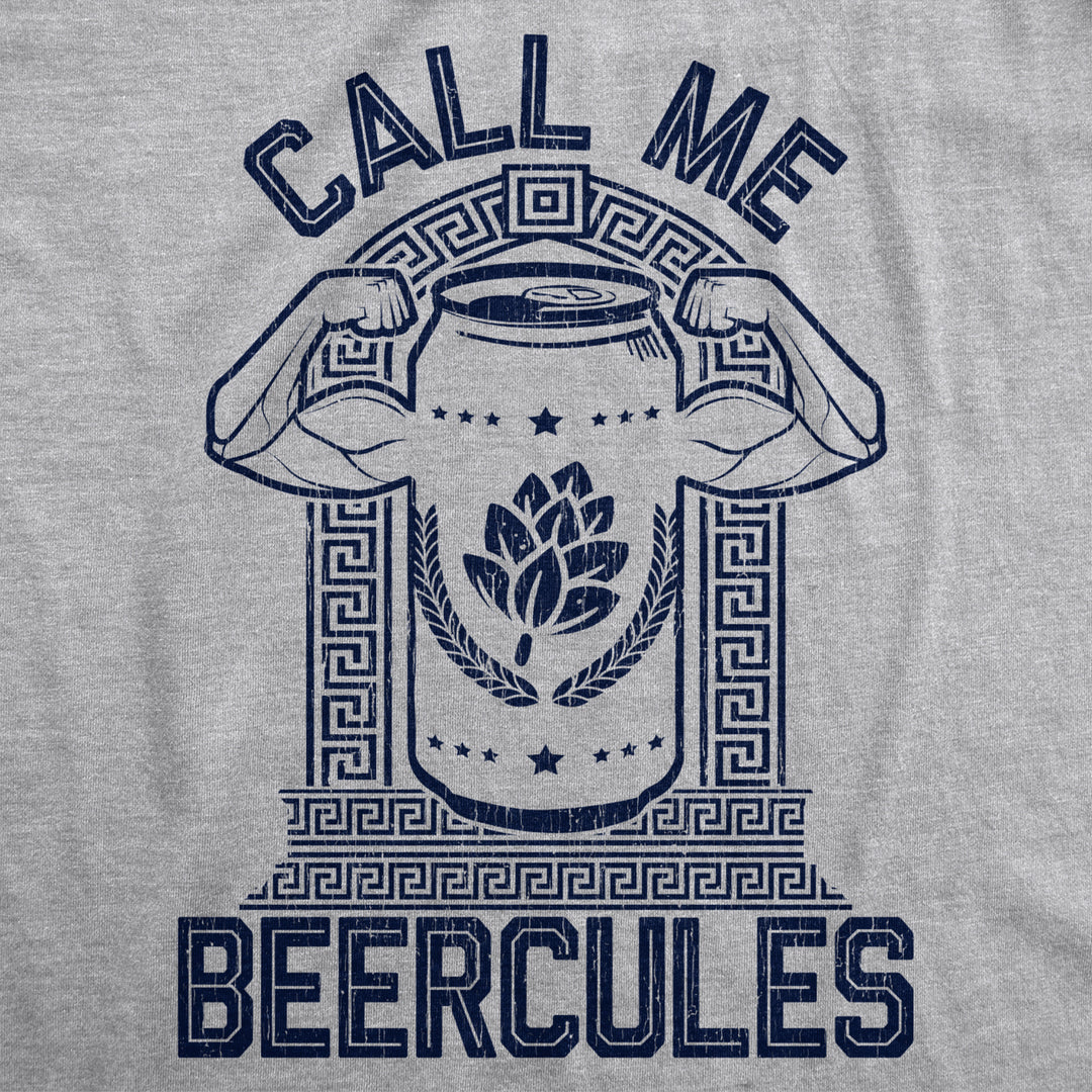 Mens Fitness Tank Call Me Beercules Tanktop Funny Drinking Workout Novelty Shirt Image 2