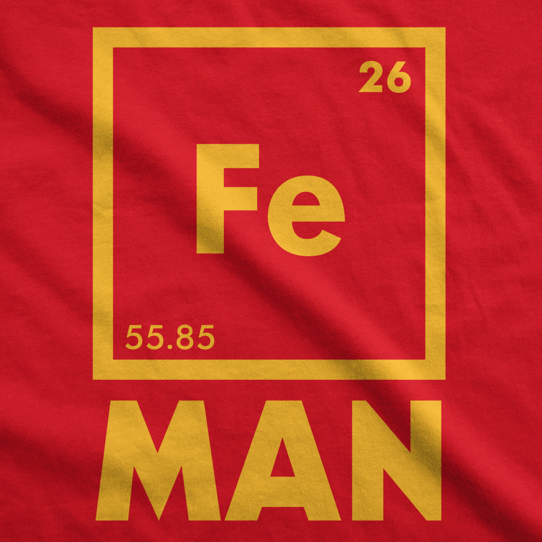 Mens Iron Science Man T Shirt Cool Novelty Funny Nerdy Graphic Print Tee Guys Image 2