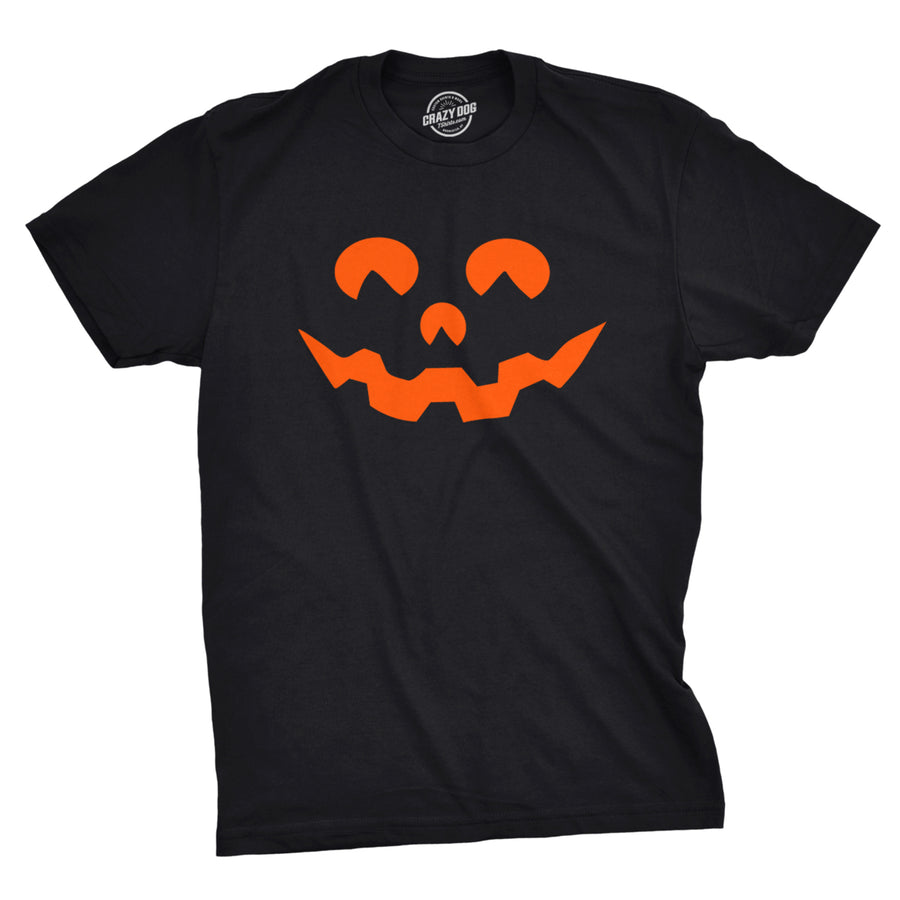 Mens Cartoon Eyes Pumpkin Face Funny Fall Halloween Spooky T shirt Image 1