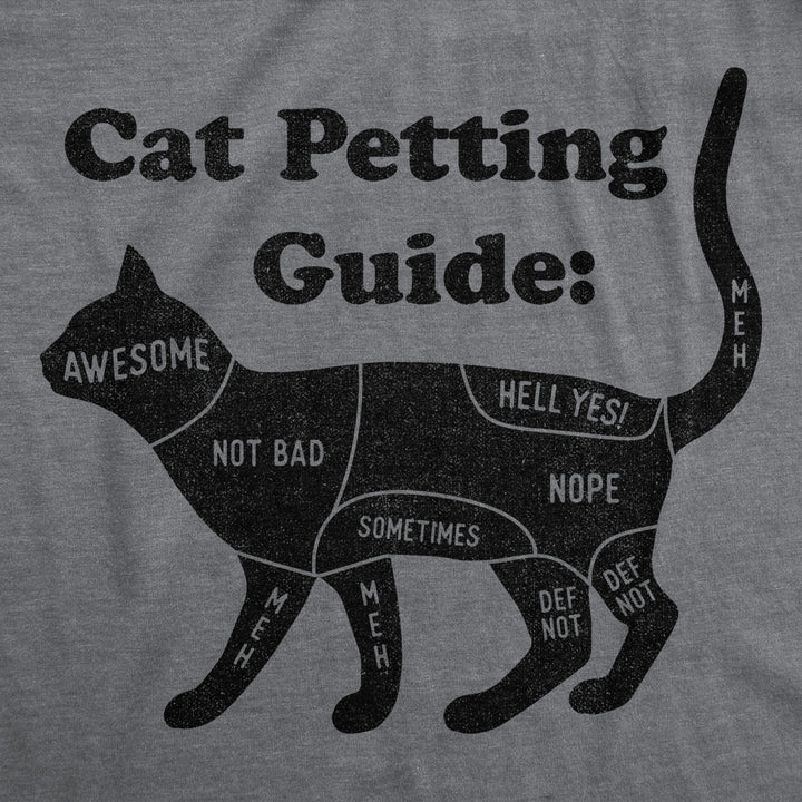 Mens Cat Petting Guide Tshirt Funny Pet Kitty Lover Crazy Cat Lady Novelty Tee Image 2