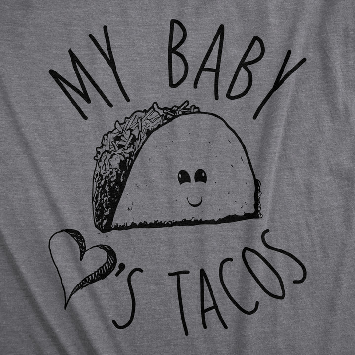 Maternity My Baby Loves Tacos Funny T shirt Cute Announcement Pregnancy Bump Tee Image 2