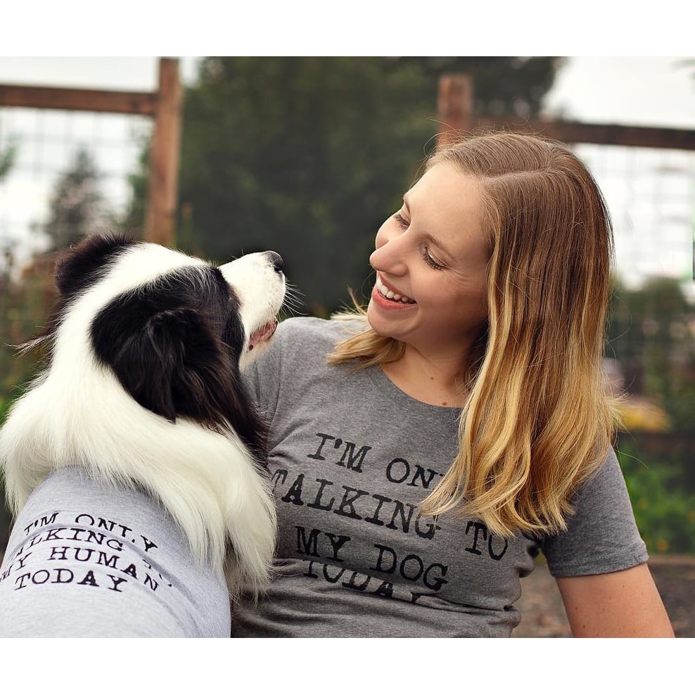 Womens Im Only Talking To My Dog Today Funny Shirts Dog Lovers Novelty Cool T shirt Image 4