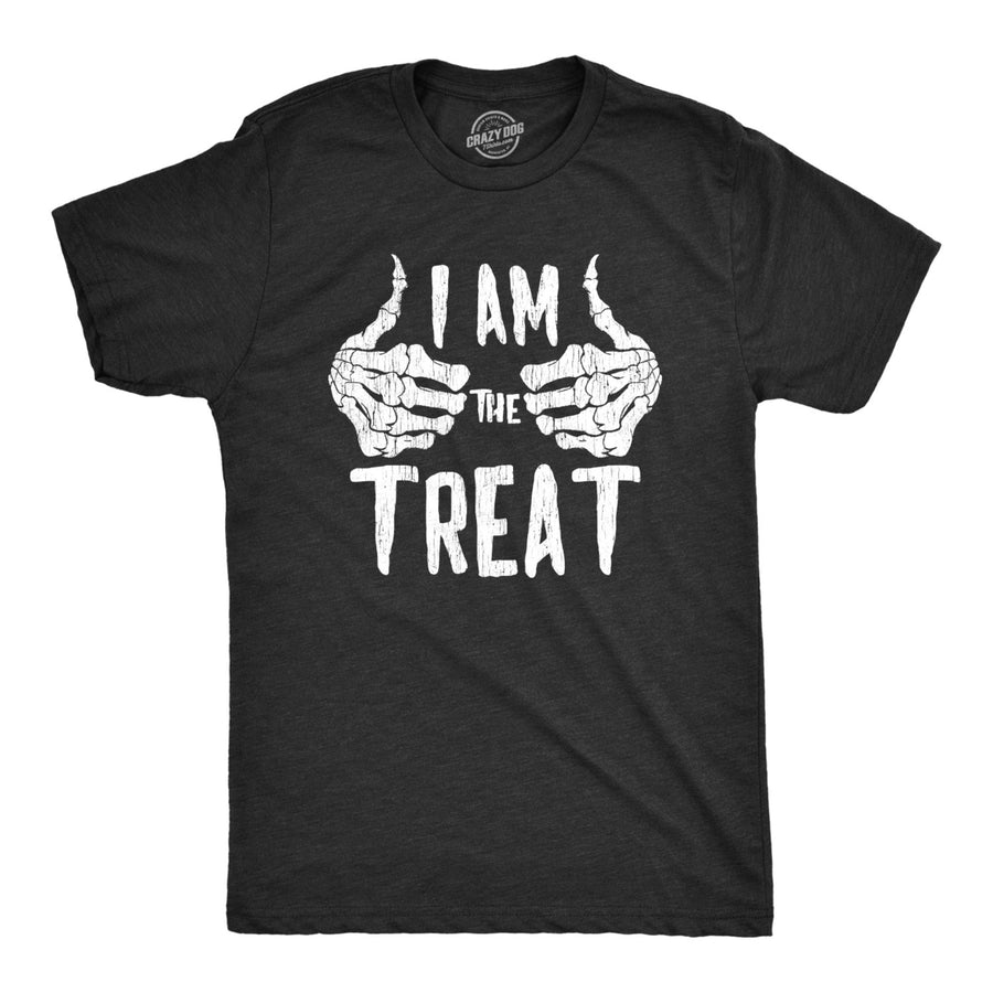 Mens I Am The Treat Tshirt Funny Trick Or Treat Halloween Tee Image 1