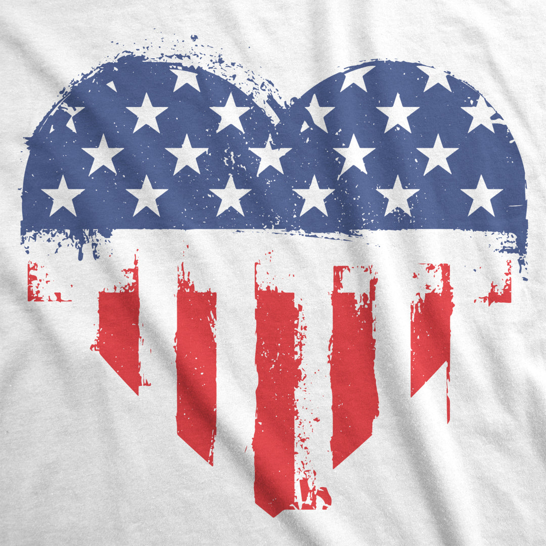 Maternity USA Heart American Flag Announcement Funny Pregnancy T shirt Image 4