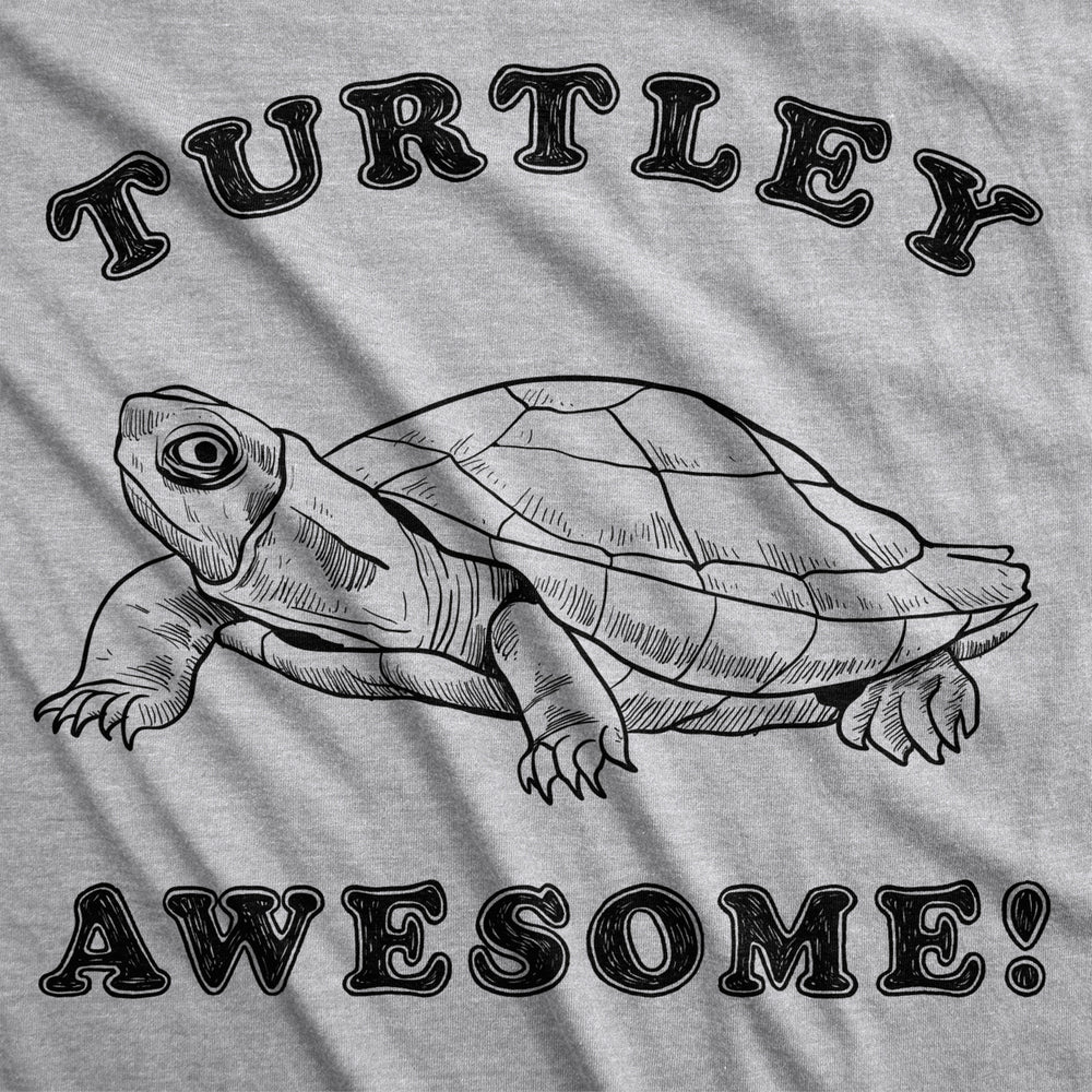 Mens Turtley Awesome T Shirt Funny Turtle Tee Cool Vintage Top Image 2